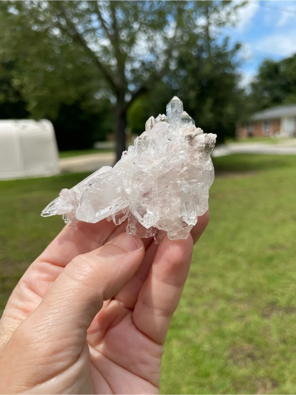 Pink Lemurian Quartz Cluster